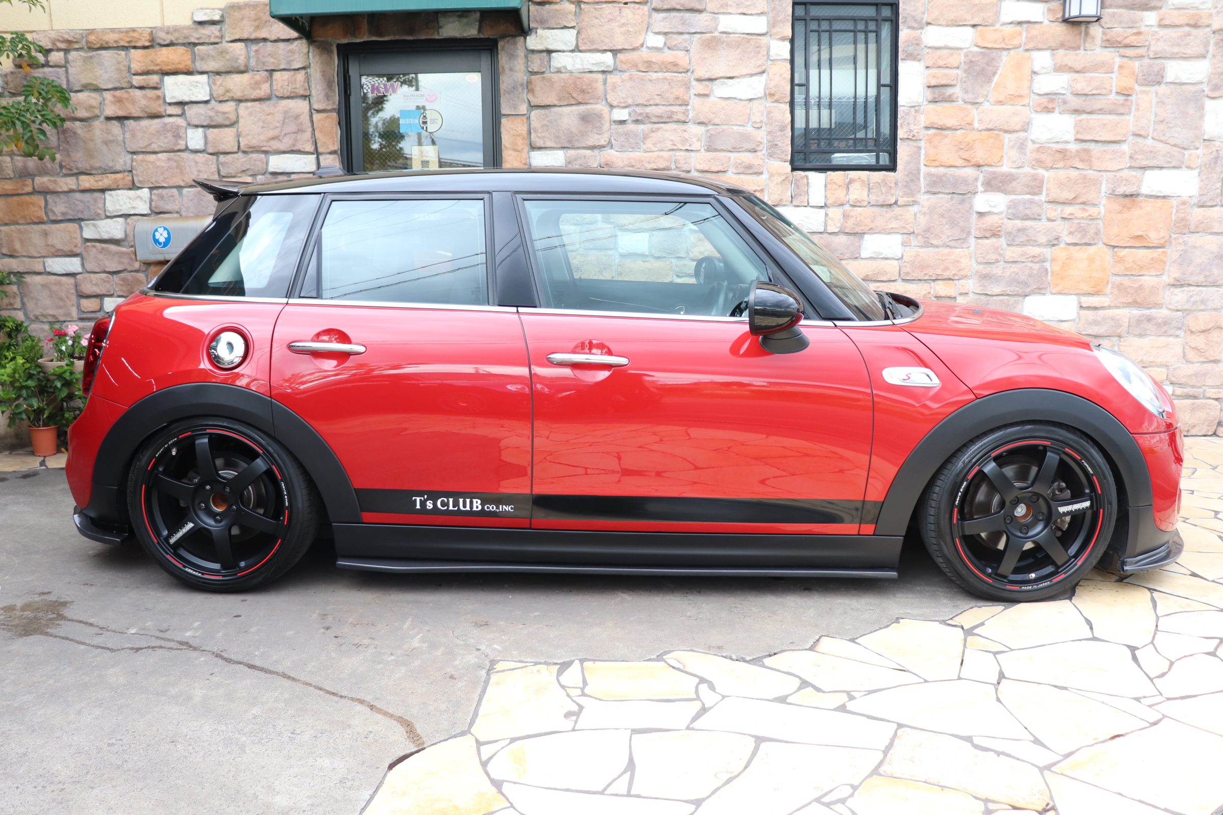 R S Racing Mini F55用 サイドエクステンション カーボン T Sclub カスタムパーツ